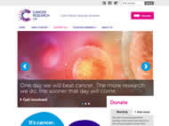 Cancer Research UK - Direct Giving website