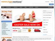 Memory Foam Warehouse website